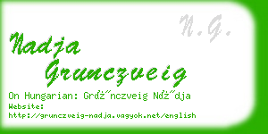 nadja grunczveig business card